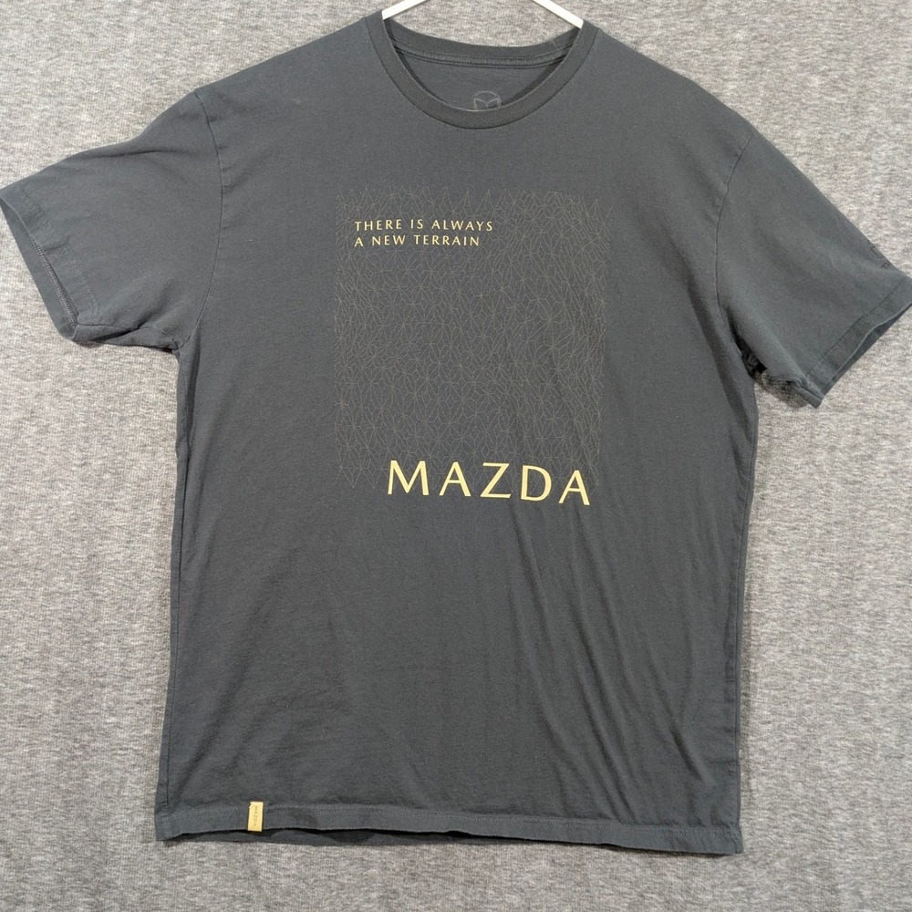 Mazda Topography Dark Gray T-Shirt Coordinate Tag Huntsville AL Size XL